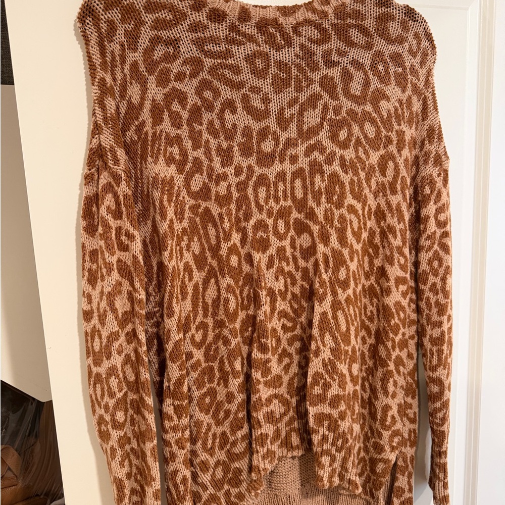 Show Me Your MuMu Brown Leopard Print Sweater